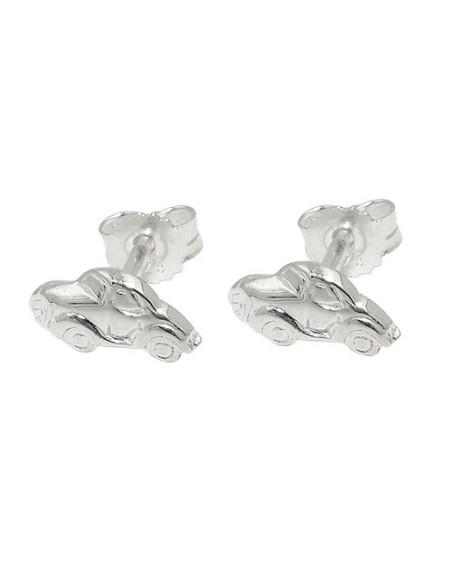 Stud 4x9mm Small Car Shiny Silver 925