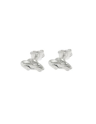 Stud 4x9mm Small Car Shiny Silver 925