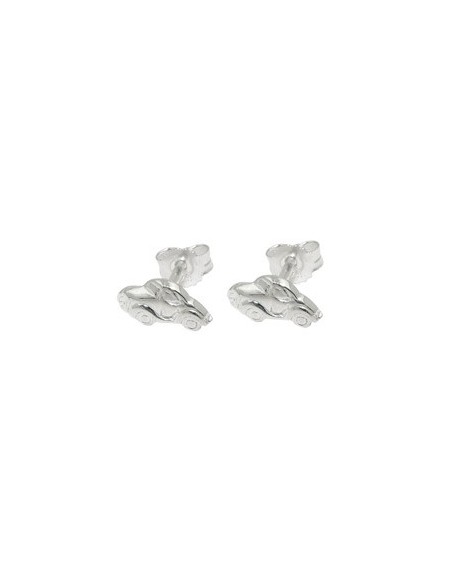 Stud 4x9mm Small Car Shiny Silver 925