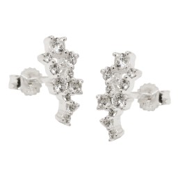 Stud Örhänge Flower Zirconia Silver 925