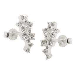 Stud Örhänge Flower Zirconia Silver 925