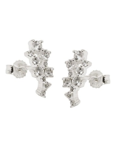 Stud Örhänge Flower Zirconia Silver 925