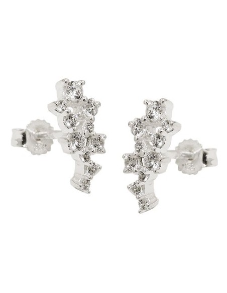 Stud Örhänge Flower Zirconia Silver 925