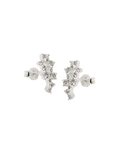 Stud Örhänge Flower Zirconia Silver 925