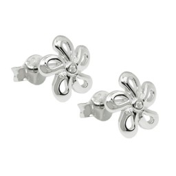 Stud Örhänge Flower Zirconia Silver 925