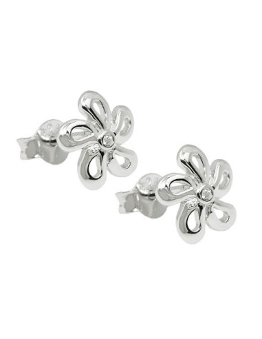 Stud Örhänge Flower Zirconia Silver 925