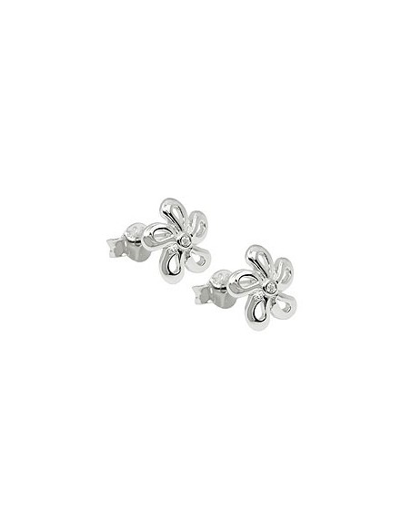 Stud Örhänge Flower Zirconia Silver 925