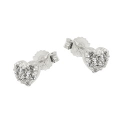 Stud Örhänge Heart Zirconia Silver 925