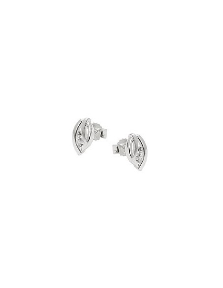 Stud Örhänge Leaf Zirconia Silver 925