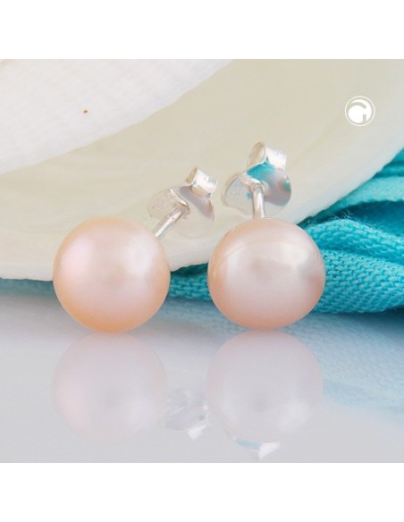 Stud Örhänge Pearl Champagne Silver 925