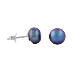 Stud Örhänge Pearl Dark Green Silver 925