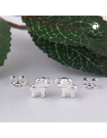 Stud Örhänge Small Elephant Silver 925