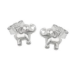 Stud Örhänge Small Elephant Silver 925