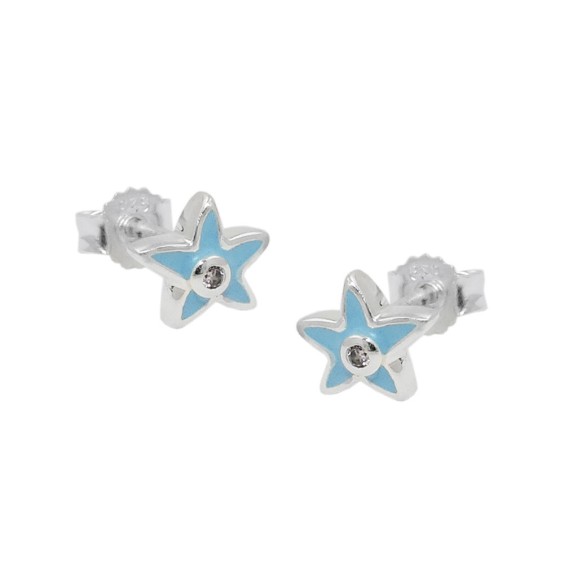 Stud Örhänge Star Zirconia Silver 925