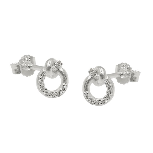Stud Örhänge With Zirconia Silver 925