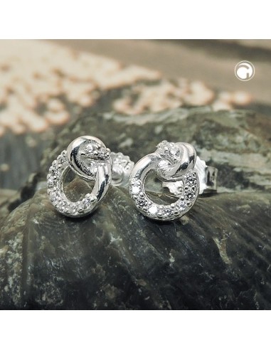 Stud Örhänge With Zirconia Silver 925