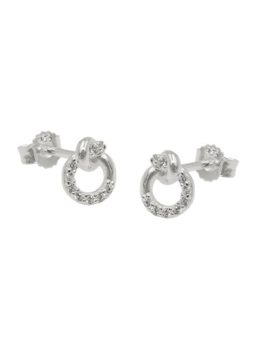 Stud Örhänge With Zirconia Silver 925