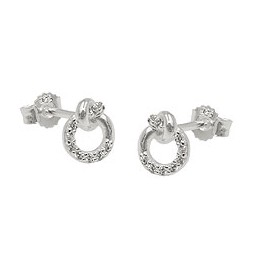 Stud Örhänge With Zirconia Silver 925