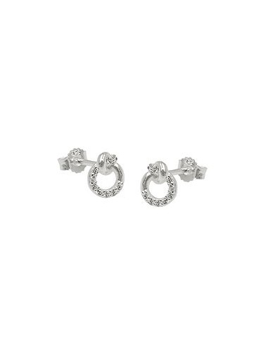 Stud Örhänge With Zirconia Silver 925