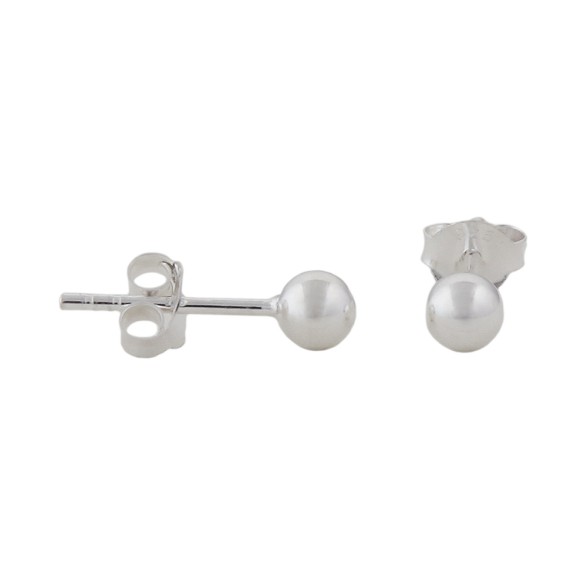 Stud Örhängen 4mm Ball Silver 925