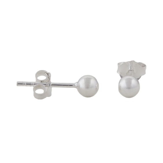 Stud Örhängen 4mm Ball Silver 925