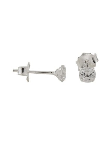 Stud Örhängen 4mm Zirconia Silver 925