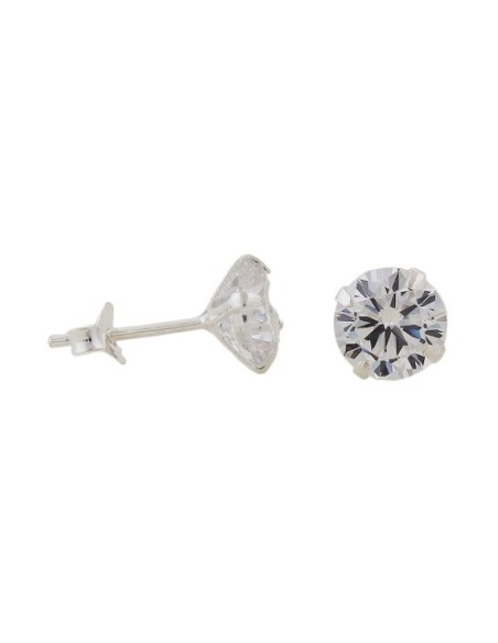 Stud Örhängen 6mm Zirconia Silver 925