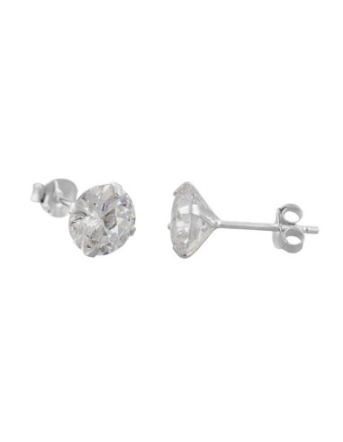 Stud Örhängen 6mm Zirconia Silver 925