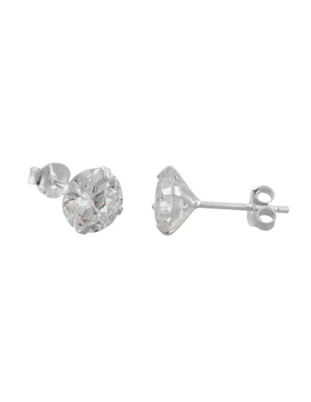 Stud Örhängen 6mm Zirconia Silver 925