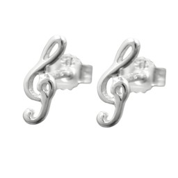 Stud Örhängen 9x3mm Clef Silver 925