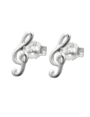 Stud Örhängen 9x3mm Clef Silver 925