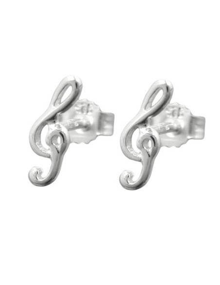 Stud Örhängen 9x3mm Clef Silver 925