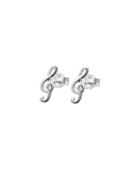 Stud Örhängen 9x3mm Clef Silver 925