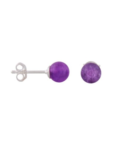 Stud Örhängen Amethyst Silver 925