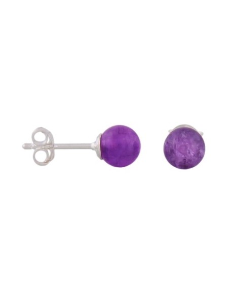 Stud Örhängen Amethyst Silver 925