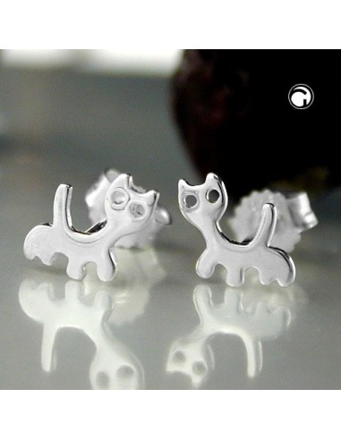 Stud Örhängen Cat Silver 925