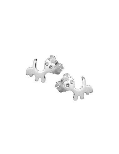 Stud Örhängen Cat Silver 925