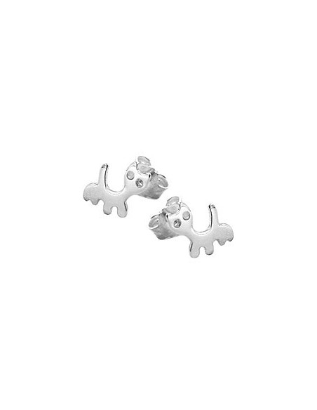 Stud Örhängen Cat Silver 925