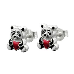 Stud Örhängen Coloured Panda Silver 925