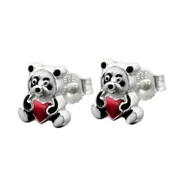 Stud Örhängen Coloured Panda Silver 925
