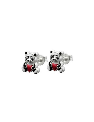 Stud Örhängen Coloured Panda Silver 925