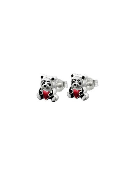 Stud Örhängen Coloured Panda Silver 925