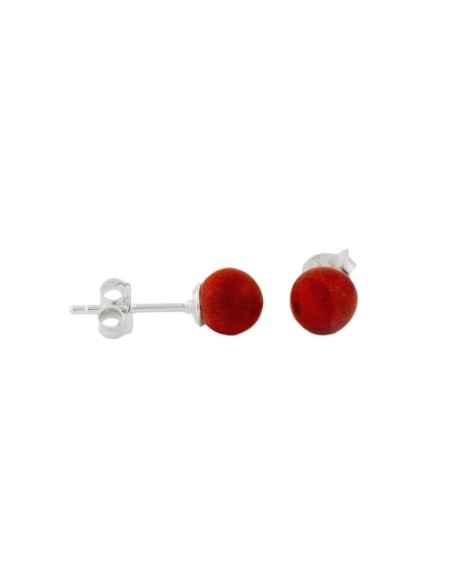 Stud Örhängen Coral Stone Silver 925