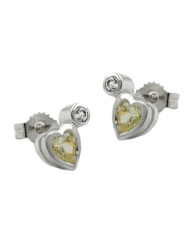 Stud Örhängen Cz Peridot/ Light Green Silver 925