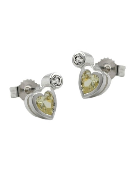 Stud Örhängen Cz Peridot/ Light Green Silver 925