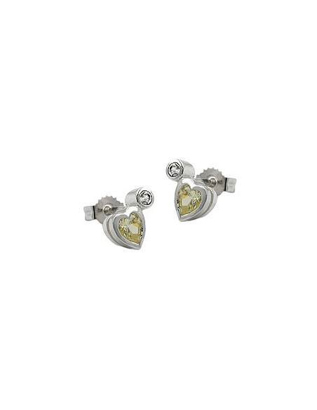 Stud Örhängen Cz Peridot/ Light Green Silver 925
