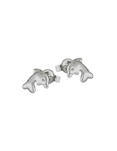 Stud Örhängen Dolphins Shiny Silver 925