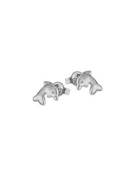 Stud Örhängen Dolphins Shiny Silver 925
