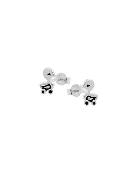 Stud Örhängen Duck On Wheels Silver 925