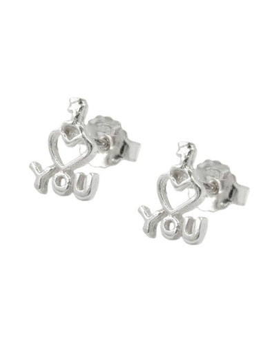 Stud Örhängen I Love You Silver 925